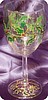 Gilded Holly wineglass